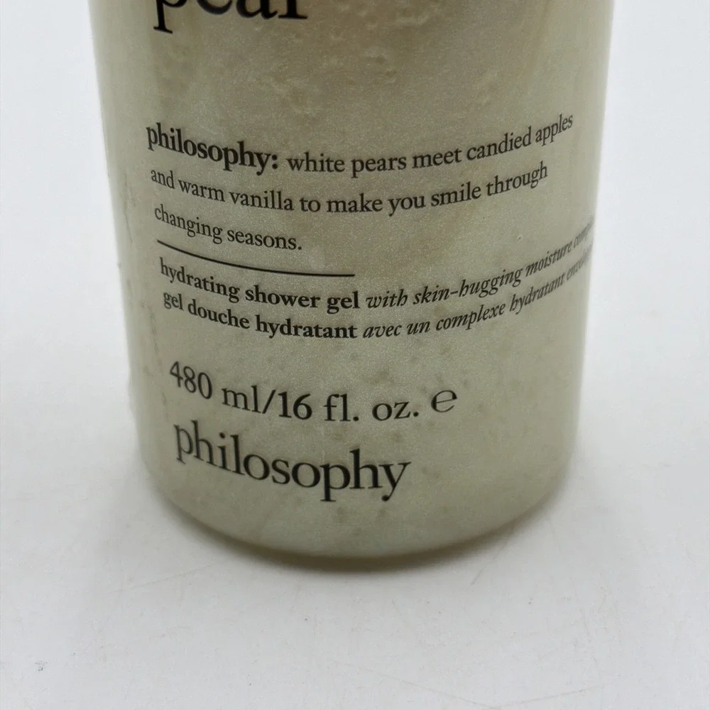PHILOSOPHY Shimmering WHITE PEAR Hydrating Shower Gel Bath Shampoo 16oz New